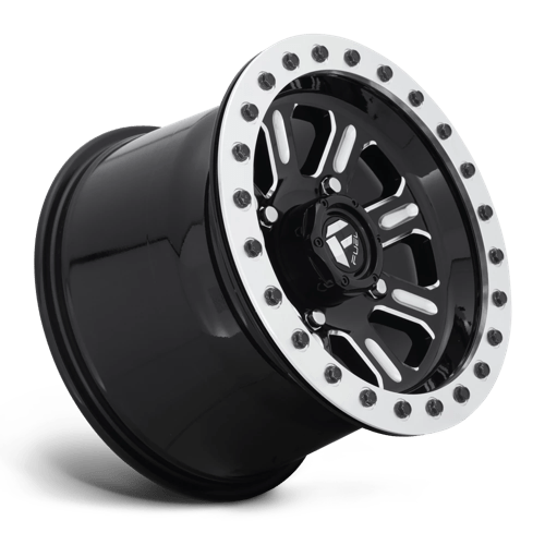 FUEL UTV OFF-ROAD D910 HARDLINE BEADLOCK 15X10 4X156 25 132 GLOSS BLACK MILLED