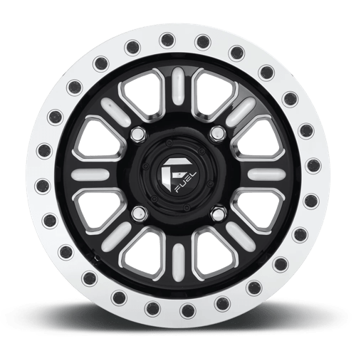 FUEL UTV OFF-ROAD D910 HARDLINE BEADLOCK 15X7 4X156 38 132 GLOSS BLACK MILLED