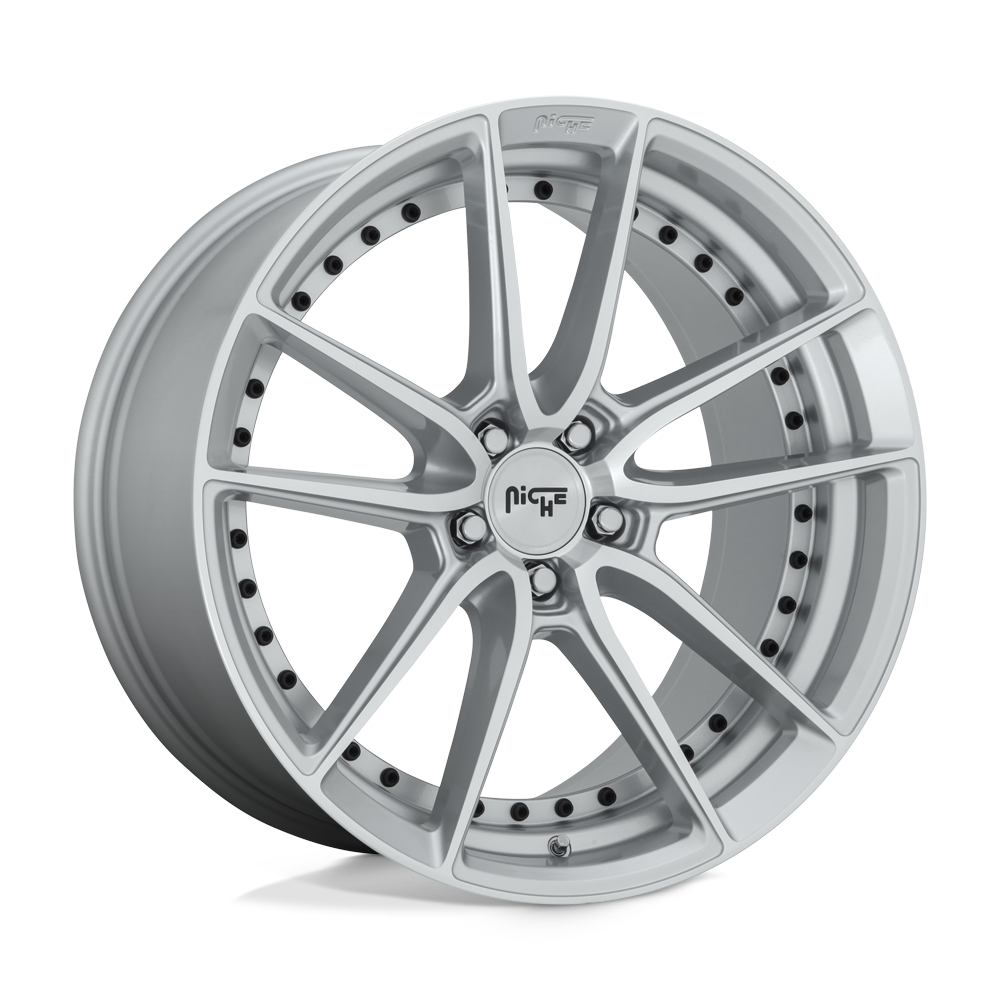 Niche 1pc M221 Dfs 22x10.5 5x115 20 71.5 Gloss Silver Machined