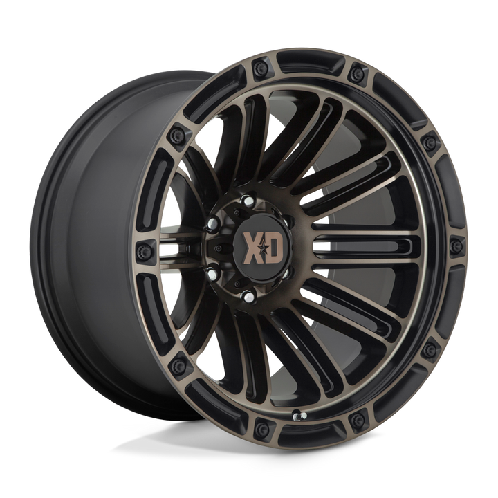 XD Wheels Xd846 Double Deuce 20x10 6x139.7 -18 106.1 Noir satiné avec teinte foncée
