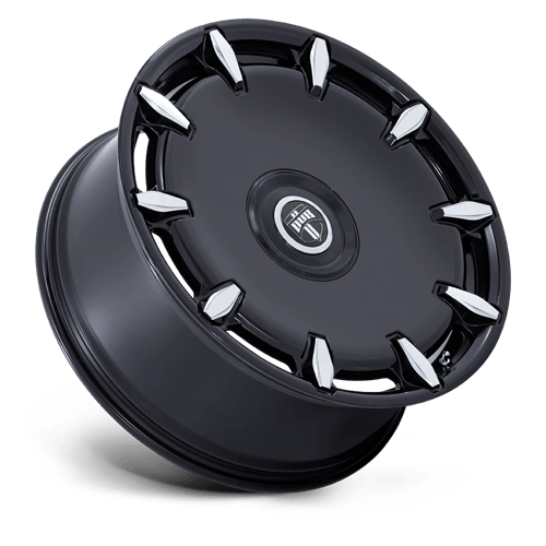 DUB 1PC Dc271 Cheef 24x10 6x135 / 6x139.7 30 100.3 Noir brillant fraisé