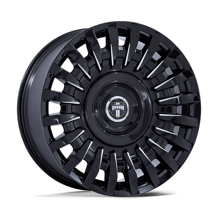 DUB 1PC Dc272 Honcho 24x9 5x115 / 5x120 38 74.1 Noir brillant fraisé