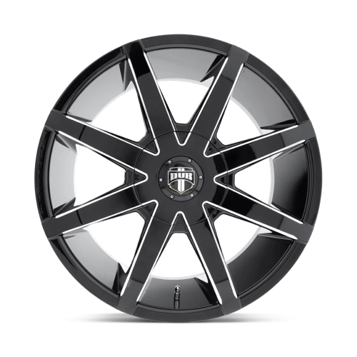 Dub 1pc S109 Push 20x8.5 6x135 / 6x139.7 30 87.1 Noir Brillant Fraisé