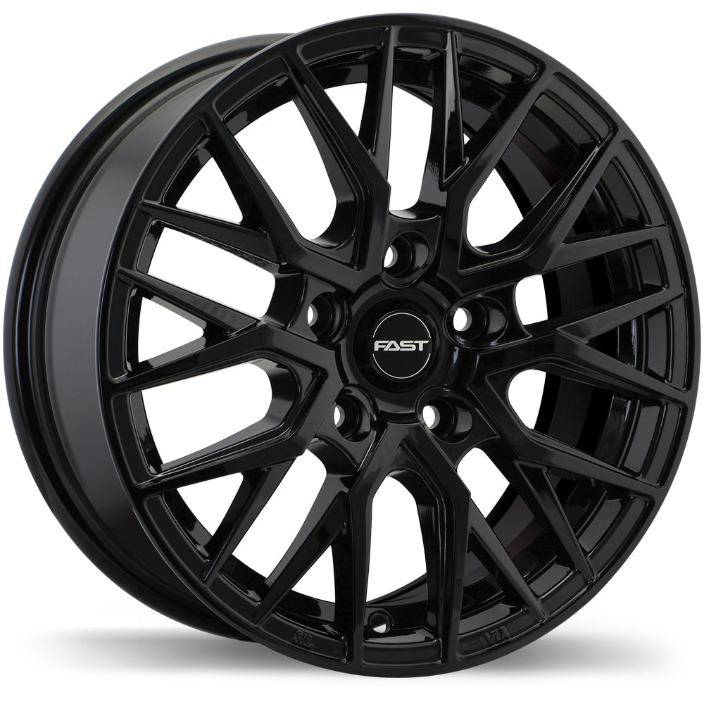 Fast Wheels Tronic 15x6.5 5x100mm +40 54.1mm Gloss Black (Flat Seats)