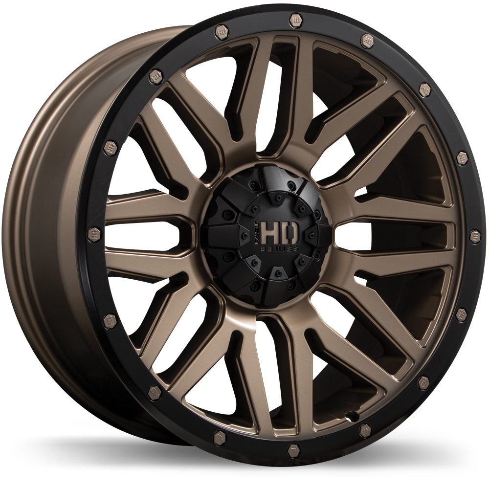 Fast HD Menace 17x8.0 6x114.3 / 120mm +0 78.1mm Satin Bronze with Black Trim