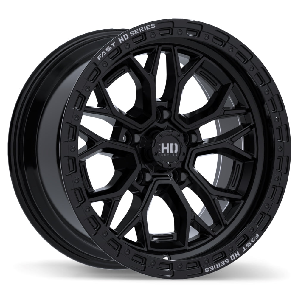 Fast HD Muramasa 17x9.0 5x127mm +0 71.5mm Gloss Black with Grey Milling
