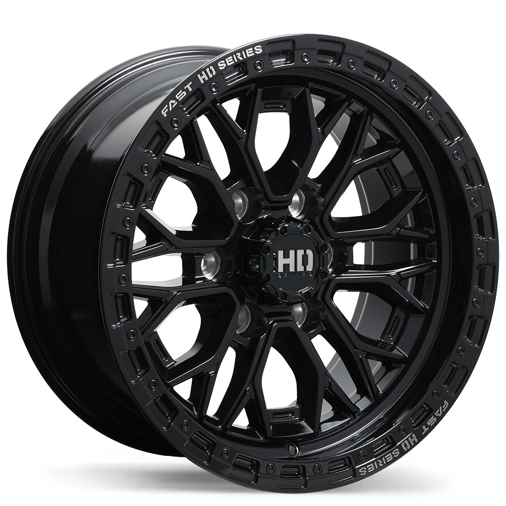 Fast HD Muramasa 17x9.0 6x139.7mm +0 78.0mm Gloss Black with Grey Milling