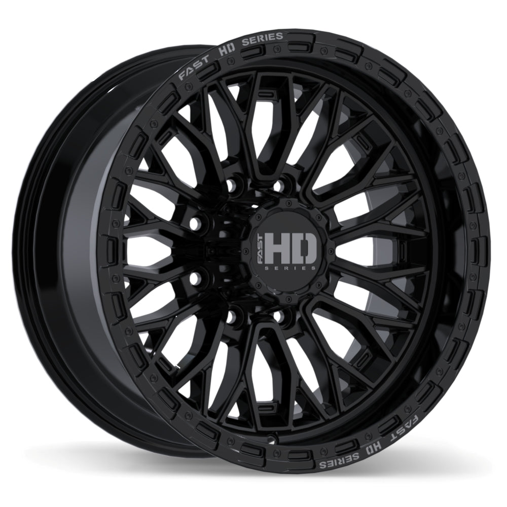 Fast HD Muramasa 20x10.0 8x170mm +0 125.1mm Gloss Black with Grey Milling