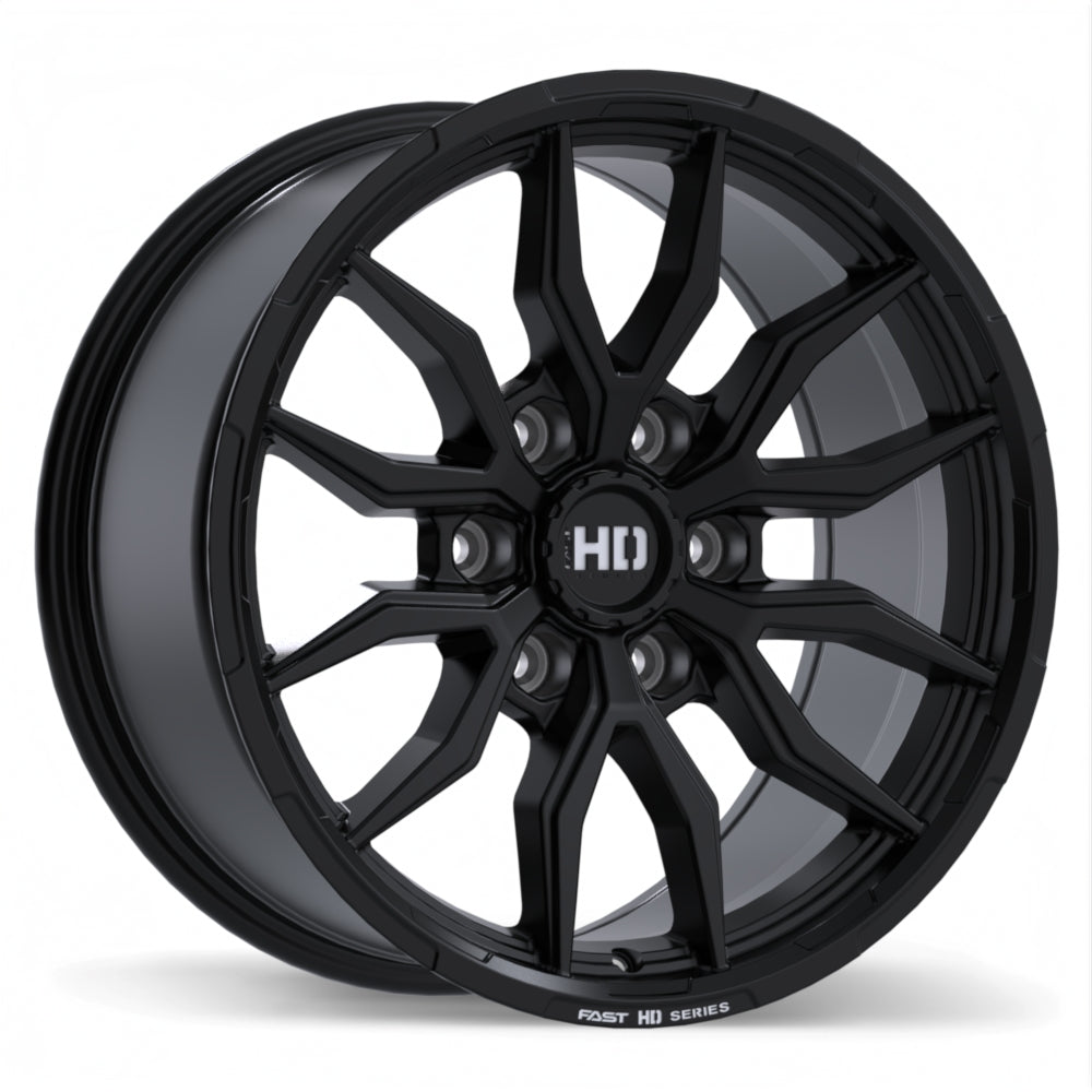 Fast HD Grit 18x8.5 6x139.7mm +20 78.0mm  Satin Black with Milling