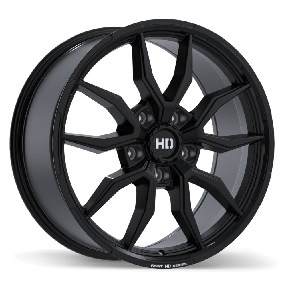 Fast HD Grit 20x9.0 5x139.7mm +48 64.1mm  Satin Black with Milling