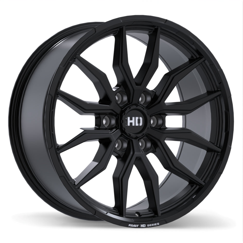 Fast HD Grit 20x9.0 6x139.7mm +20 78.0mm  Satin Black with Milling