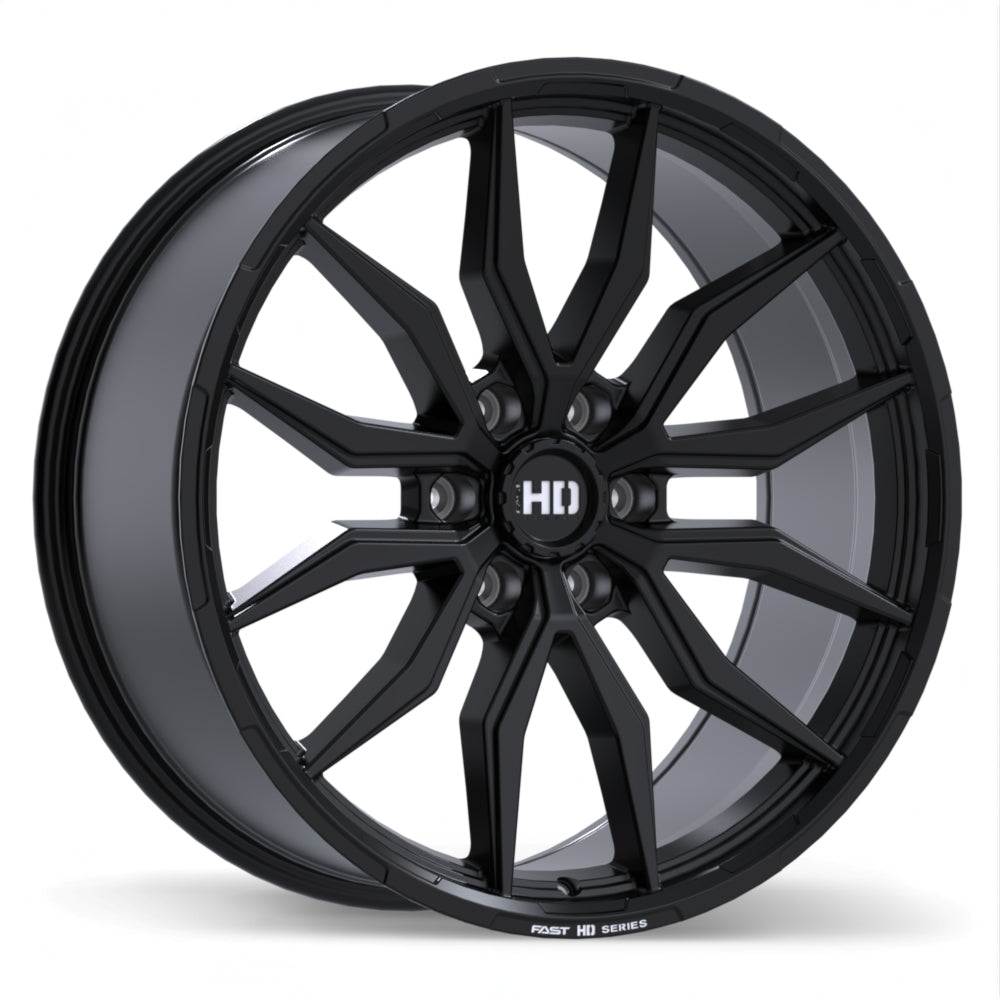 Fast HD Grit 22x9.5 6x139.7mm +20 78.0mm  Satin Black with Milling