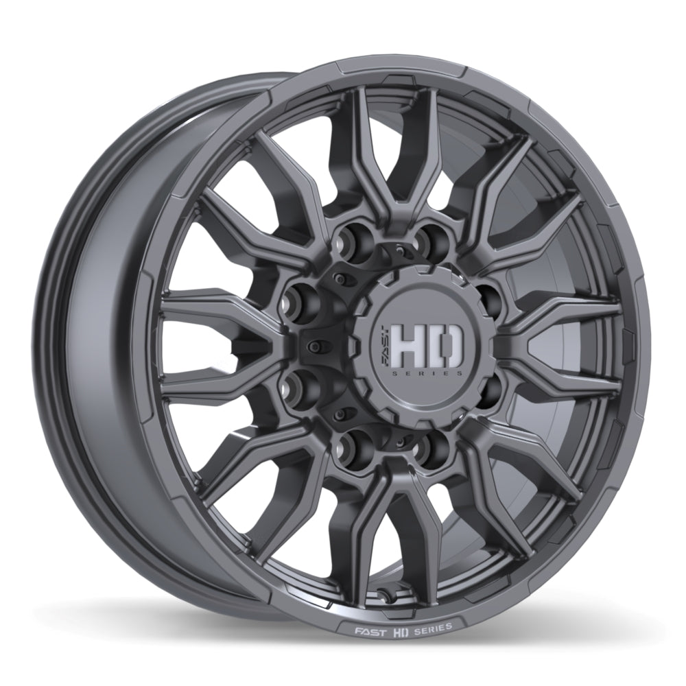 Fast HD Grit 17x7.5 8x180mm +44 124.4mm  Satin Gunmetal with Milling