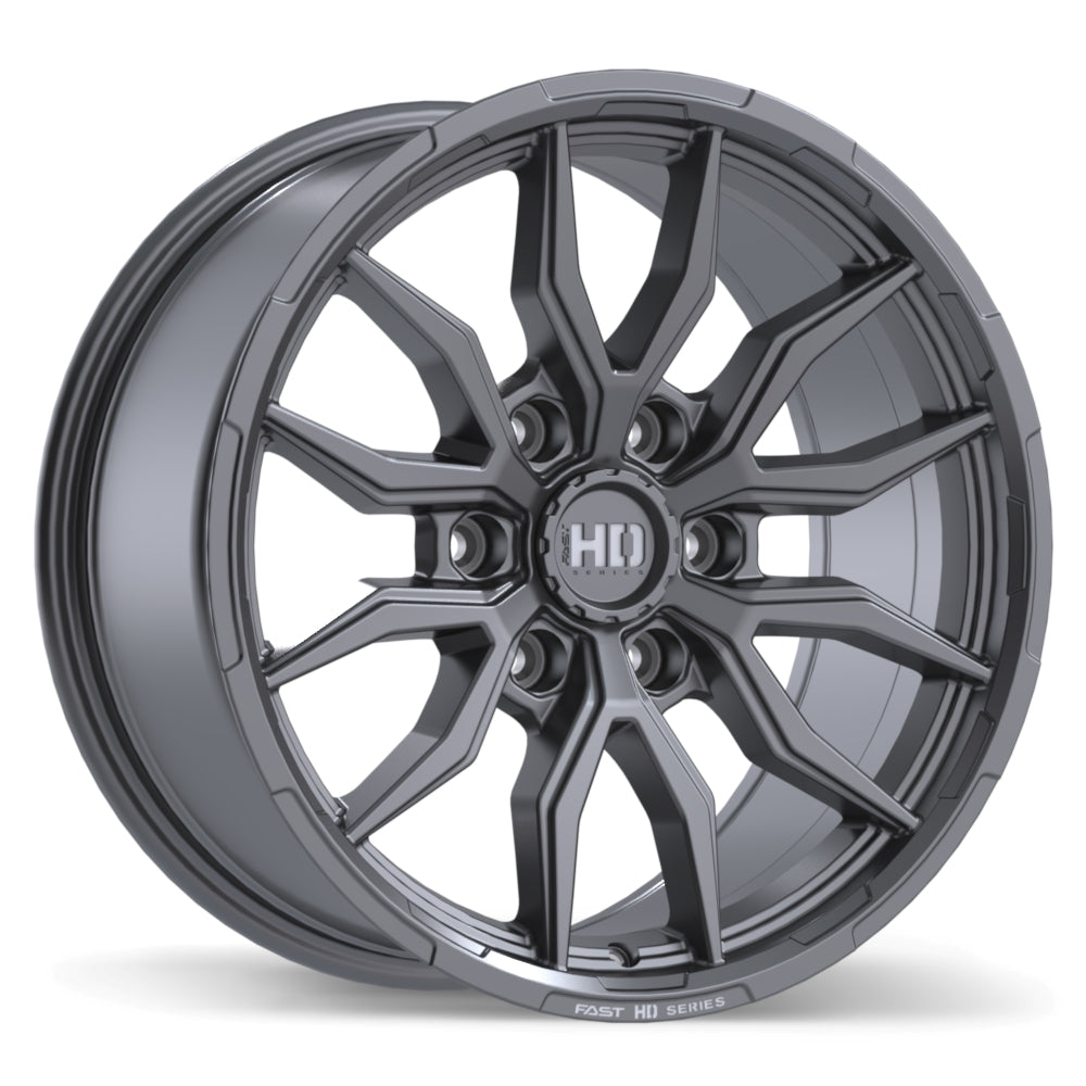 Fast HD Grit 18x8.5 6x139.7mm +20 78.0mm  Satin Gunmetal with Milling