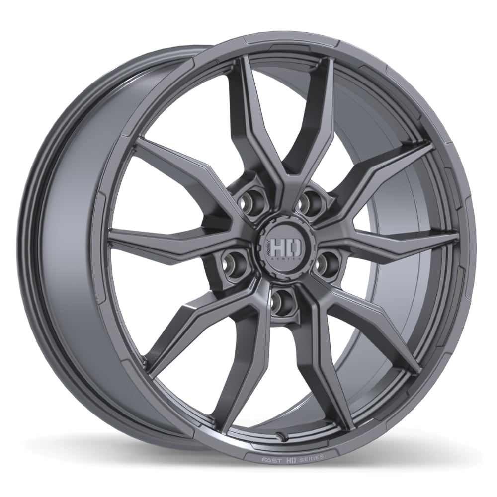 Fast HD Grit 20x9.0 5x127mm +45 71.5mm Satin Gunmetal with Milling