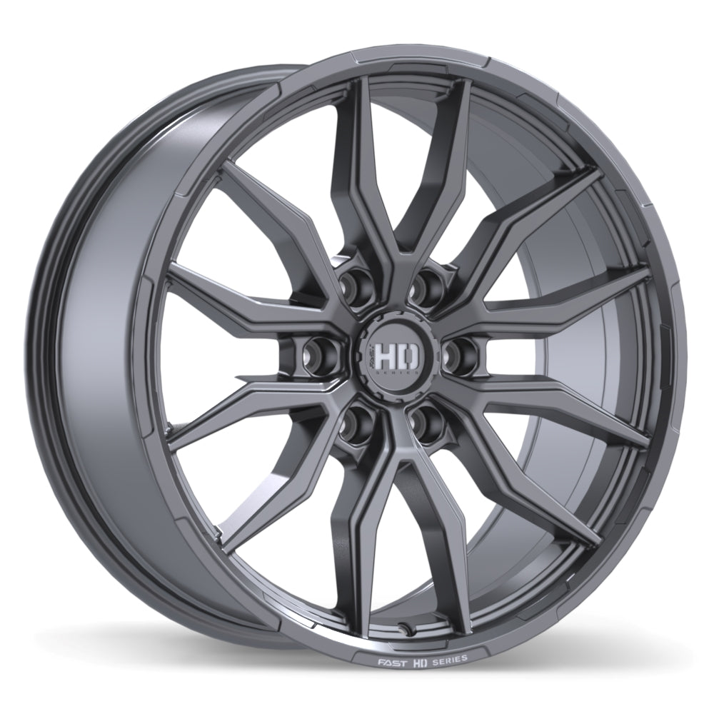 Fast HD Grit 20x9.0 6x139.7mm +20 78.0mm  Satin Gunmetal with Milling