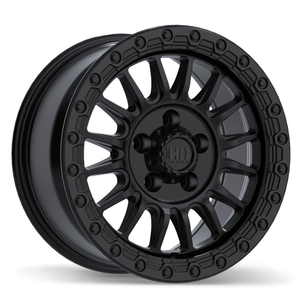 Fast HD Surge 17x8.5 5x127mm +24 71.5mm Satin Black with Gloss Black Lip