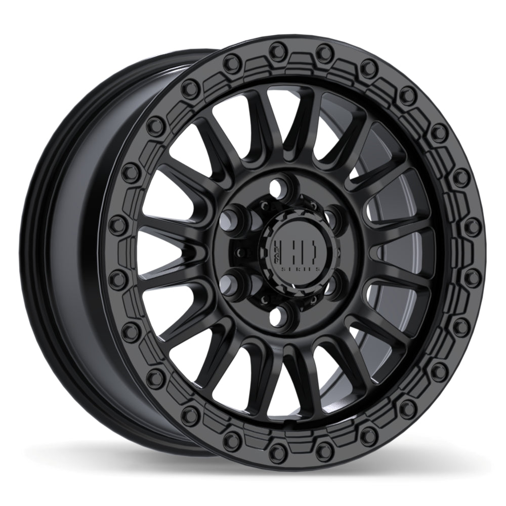 Fast HD Surge 18x8.0 6x139.7mm +50 95.1mm Satin Black with Gloss Black Lip (Flat Seats)