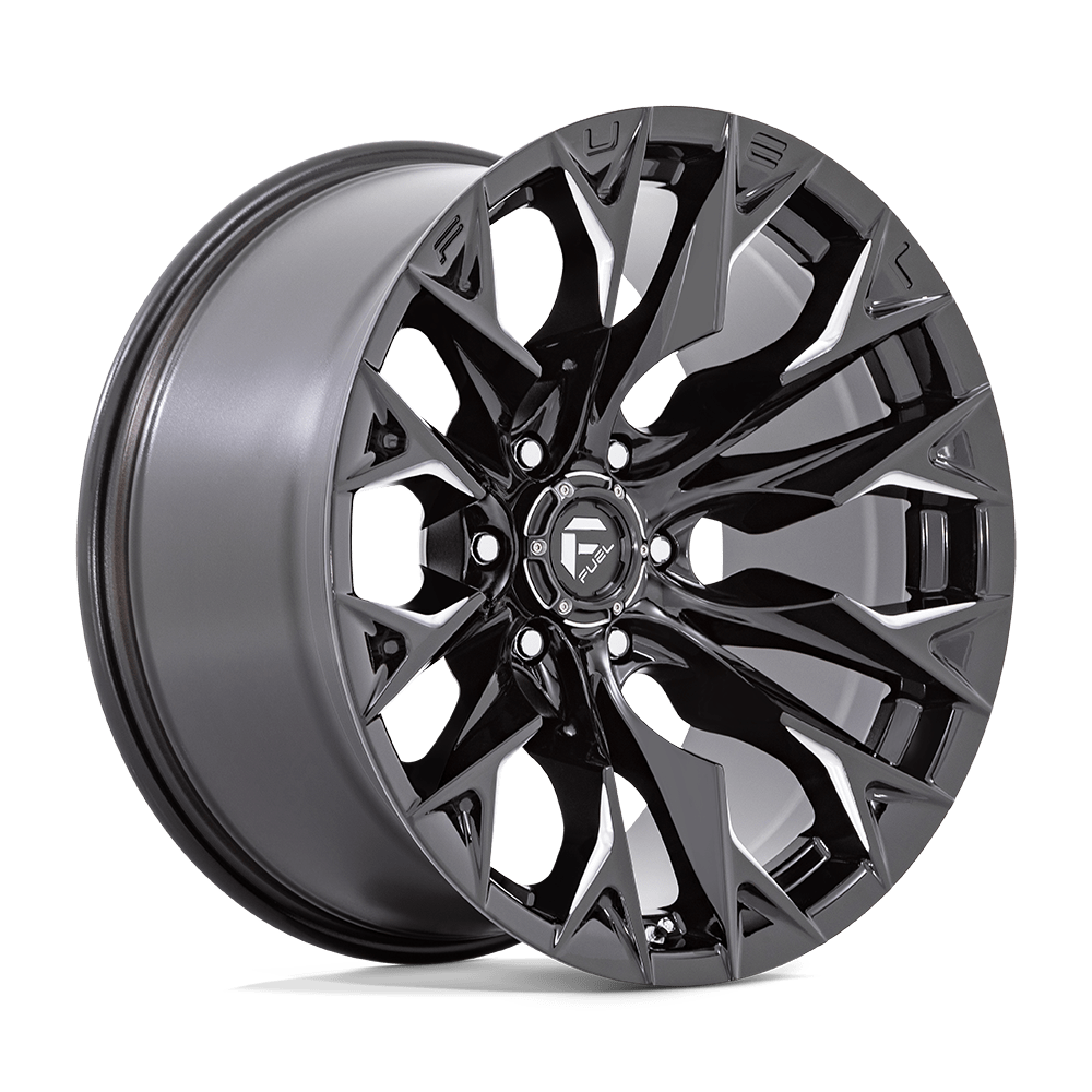 Carburant Off-Road D803 Flame 20x9 5x127 1 71,5 Noir Brillant Fraisé
