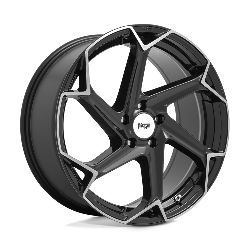 Niche 1pc M255 Flash 20x10.5 5x115 20 71.5 Gloss Black Brushed