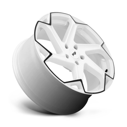 Niche 1pc M257 Flash 20x9 5x112 38 66.56 Gloss White With Black