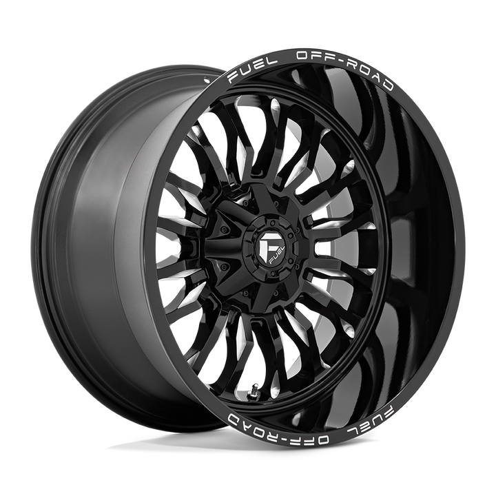 CARBURANT TOUT-TERRAIN D795 ARC 22X12 5X139.7 / 5X150 -44 110.1 NOIR BRILLANT FRAISÉ