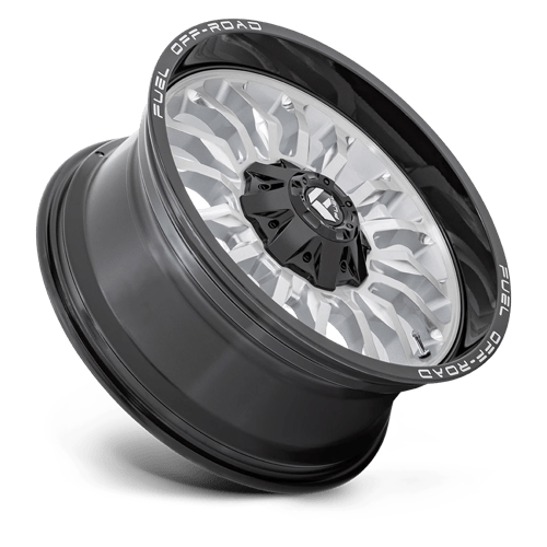 CARBURANT TOUT-TERRAIN D798 ARC 20X9 5X139.7 / 5X150 1 110.1 FACE BROSSÉE ARGENT AVEC LÈVRE NOIRE FRAISÉE