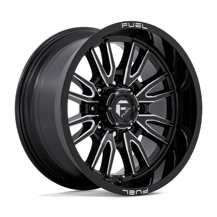 Carburant Off-Road D761 Clash 20x10 8x180 -18 124.2 Noir Brillant Fraisé