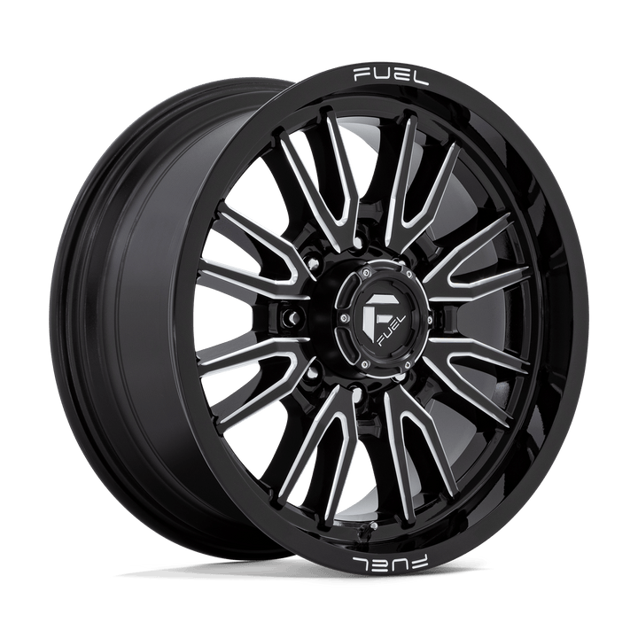 Carburant Off-Road D761 Clash 20x9 8x165.1 20 125.1 Noir Brillant Fraisé