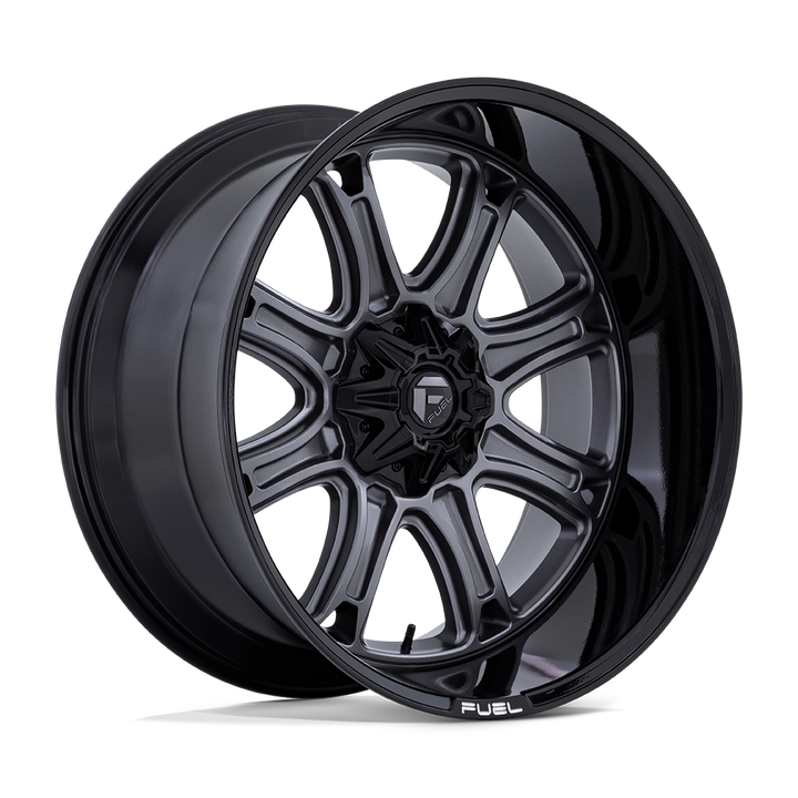 Fuel Off-Road Darkstar 22x10 8x180 10 124.2 Gunmetal mat avec lèvre noire