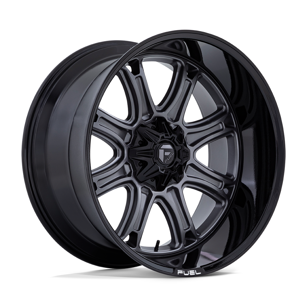 Carburant tout-terrain Darkstar 22x9 8x170 1 125.1 Gunmetal mat avec lèvre noire