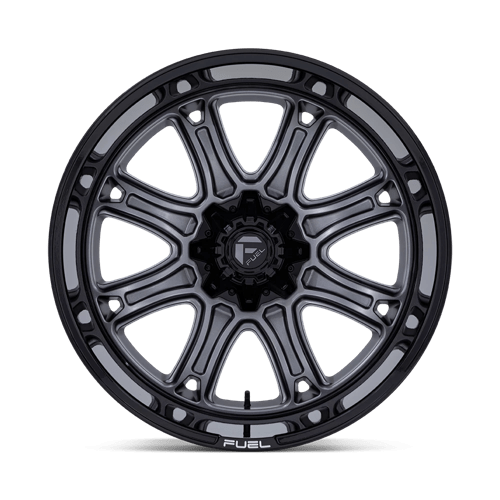 Fuel Off-Road Darkstar 22x10 8x180 10 124.2 Gunmetal mat avec lèvre noire