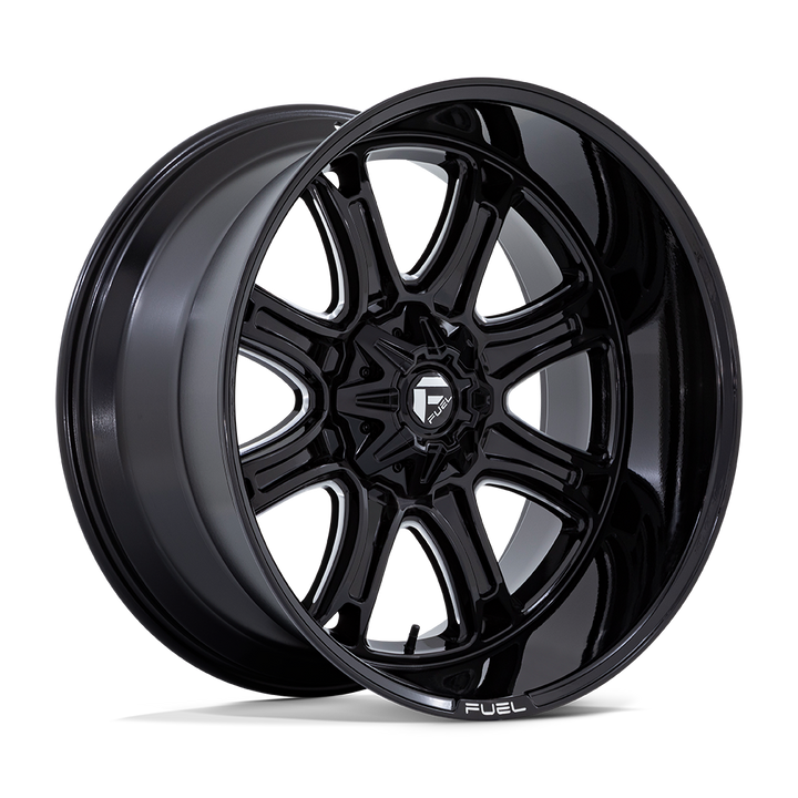 Fuel Off-Road Darkstar 22x9 8x165.1 1 125.1 Gloss Black Milled