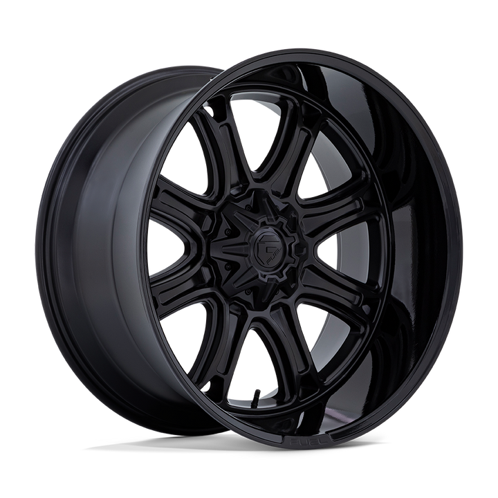 Carburant Off-Road Darkstar 22x9 8x170 1 125.1 Noir Mat Avec Lèvre Noir Brillant