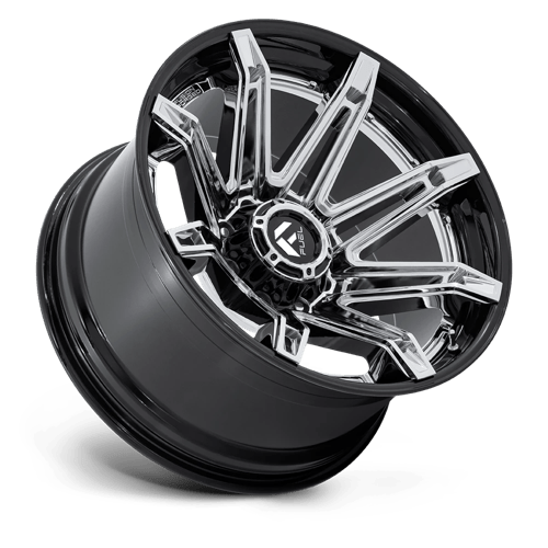 Fuel 1PC Fc401 Brawl 24x12 8x180 -44 124.2 Chrome With Gloss Black Lip
