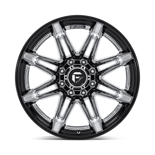 Fuel 1PC Fc401 Brawl 24x12 6x135 -44 87.1 Chrome With Gloss Black Lip