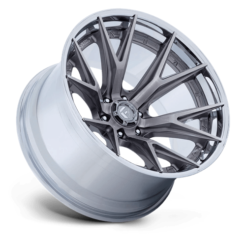 Fuel 1PC Fc402 Catalyst 24x12 6x135 -44 87.1 Platinum With Chrome Lip
