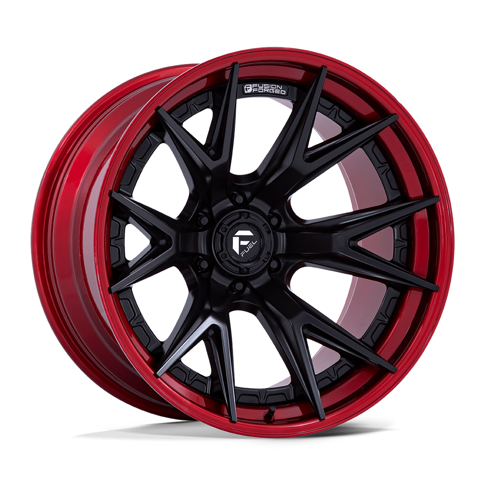 Fuel Off-Road Fc402 Catalyst 17x9 6x139.7 1 106.1 Matte Black Candy Red Lip