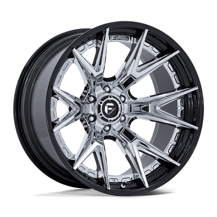 Fuel 1PC Fc402 Catalyst 20x9 6x139.7 1 106.1 Chrome With Gloss Black Lip