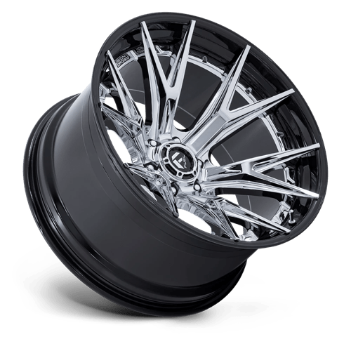 Fuel 1PC Fc402 Catalyst 20x9 6x139.7 1 106.1 Chrome With Gloss Black Lip