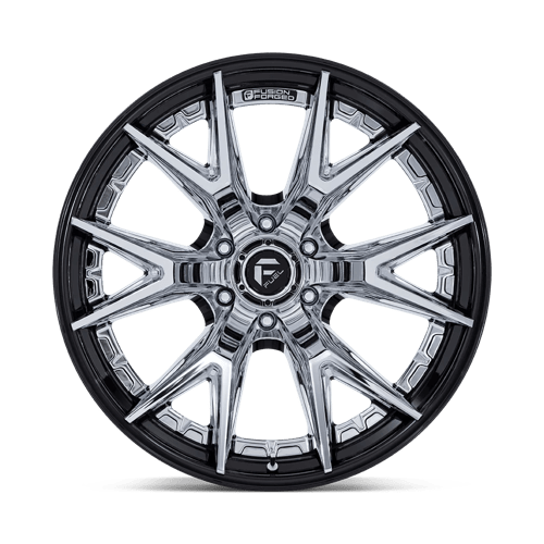 Fuel 1PC Fc402 Catalyst 20x9 6x139.7 1 106.1 Chrome With Gloss Black Lip