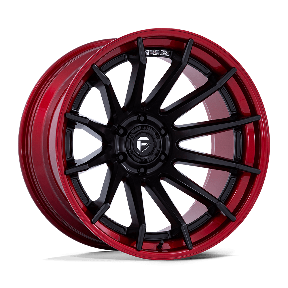 Fuel Off-Road Fc403 Burn 20x9 6x135 1 87.1 Matte Black Candy Red Lip