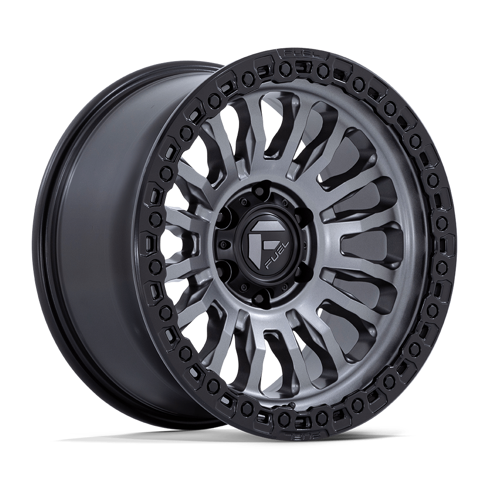Carburant tout-terrain FC857 Rincon 20x9 8x165.1 1 125.1 Gunmetal mat avec lèvre noire