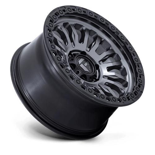 Carburant tout-terrain FC857 Rincon 17x9 6x135 1 87.1 Gunmetal mat avec lèvre noire