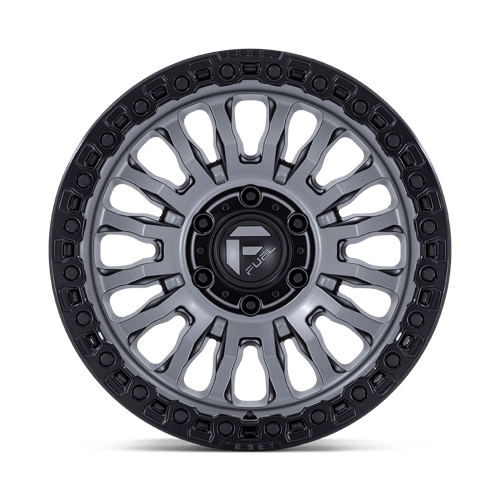 Carburant tout-terrain FC857 Rincon 17x9 6x135 1 87.1 Gunmetal mat avec lèvre noire