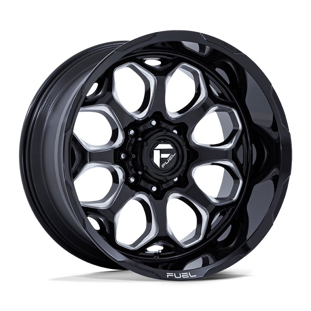Carburant 1PC Fc862 Sceptre 20x10 8x170 -18 125.1 Noir brillant fraisé
