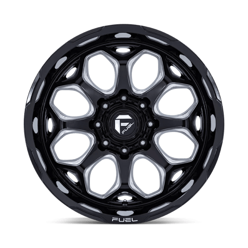 Carburant 1PC Fc862 Sceptre 20x9 8x170 1 125.1 Noir brillant fraisé