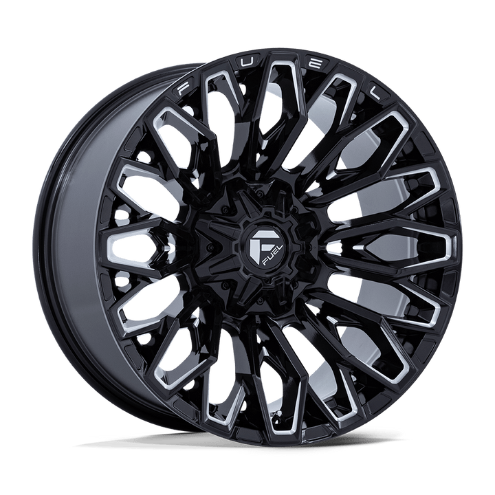 Fuel 1PC Fc865 Strike 22x10 8x180 -18 124.2 Gloss Black Milled