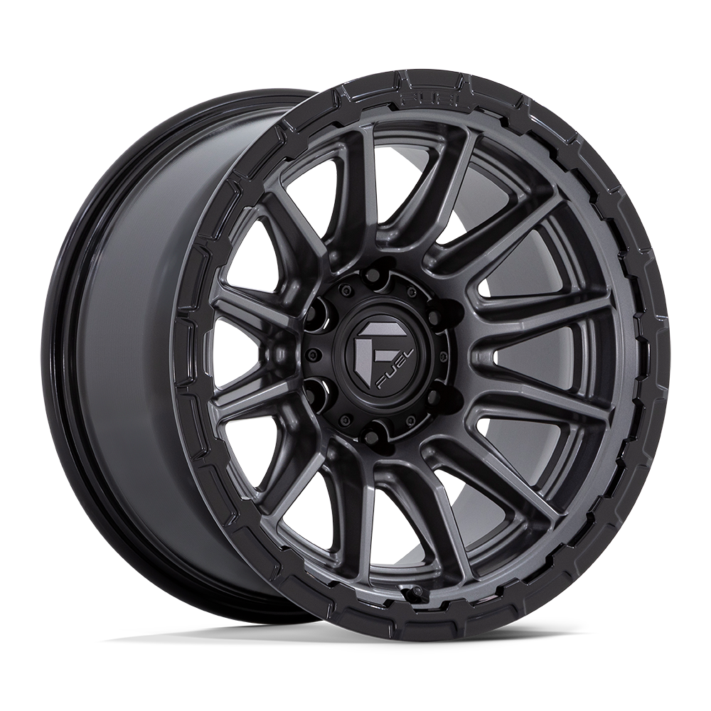 Fuel Off-Road Fc866 Piston 17x8.5 6x139.7 25 106.1 Matte Gunmetal Gloss Black Lip