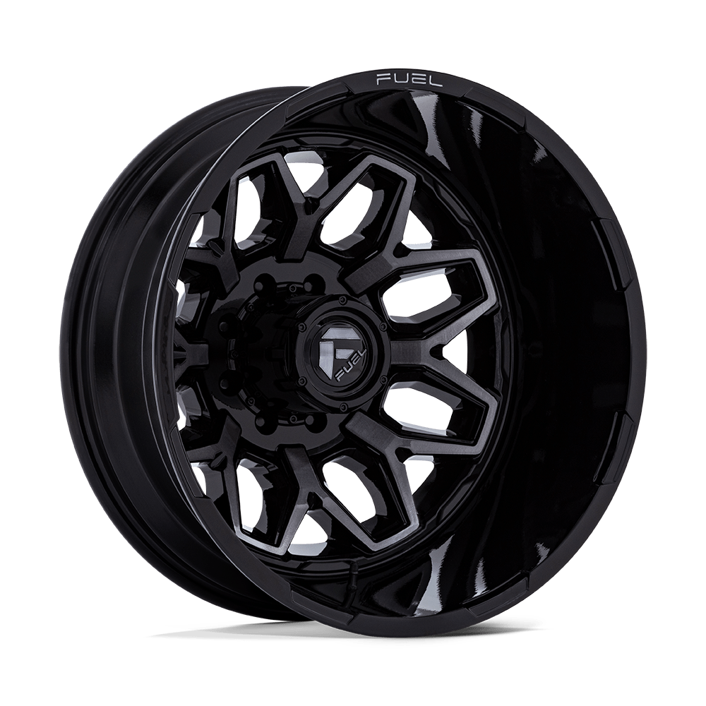 Fuel Off-Road D875 Flux Dually 20x8.25 8x165.1 -265 121.5 Gloss Black Brush Fc Gray Dddt